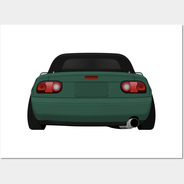 Miata rear Green Wall Art by VENZ0LIC